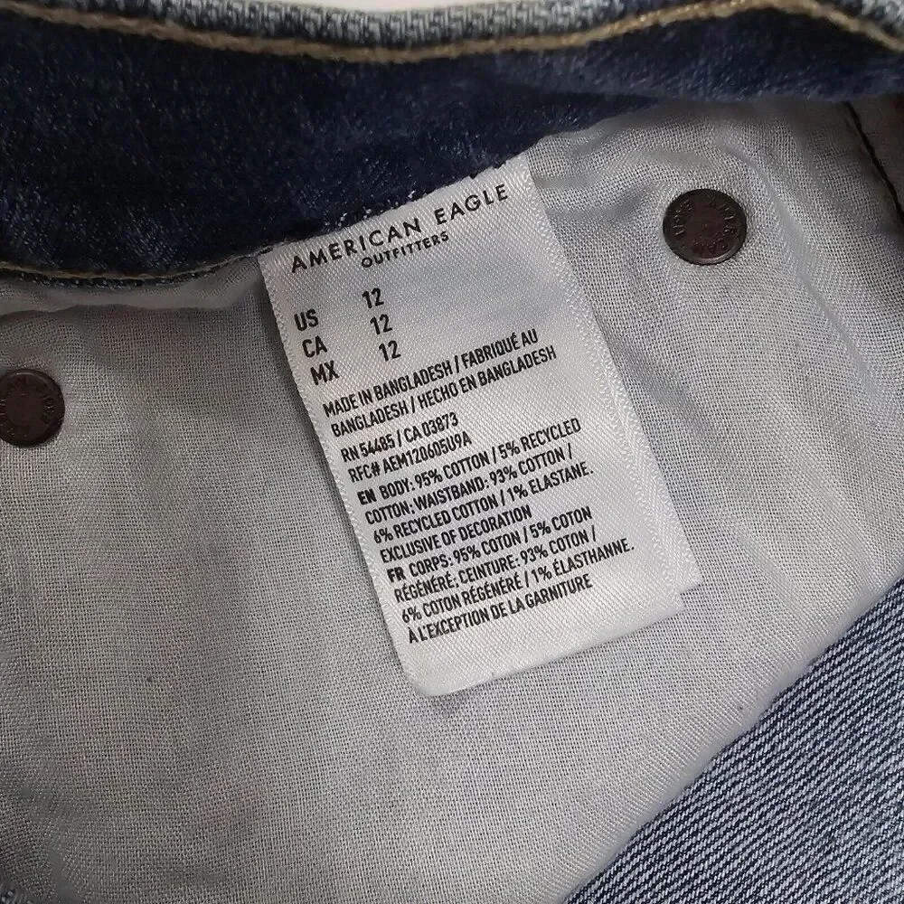 American Eagle - size 12‎ - Highest Rise 90s Boyfriend Denim Shorts